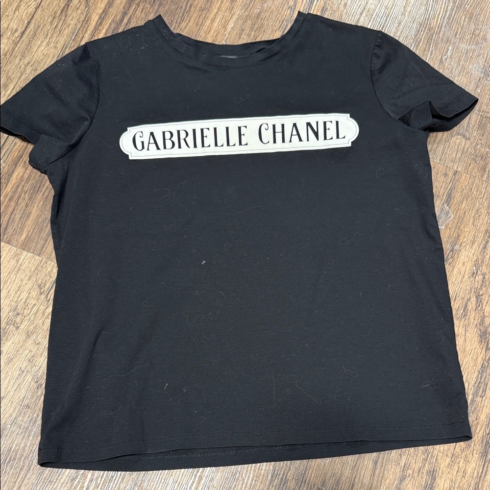 CHANEL Black Short Sleeve Tee